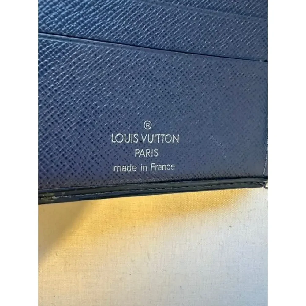 Louis Vuitton Blue Epi Leather Porte-Billets Compact Wallet GUC
